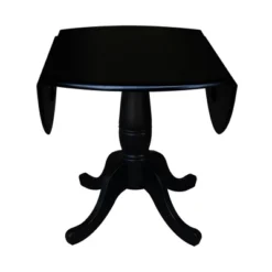 Davidson Round Dual Drop Leaf Pedestal Table Black - International Concepts 17 Davidson Round Dual Drop Leaf Pedestal Table Black - International Concepts -Furniture Hotsale Shop GUEST d623423f 8a75 4856 aaad 294e5632ff58