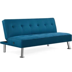 Yaheetech Modern Fabric Convertible Futon Sofa Bed With USB Ports 17 Yaheetech Modern Fabric Convertible Futon Sofa Bed With USB Ports -Furniture Hotsale Shop GUEST d70b4c77 487d 4d93 96fc 169dda4637db