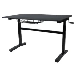 Sit And Stand Adjustable Height Desk With Casters - Atlantic