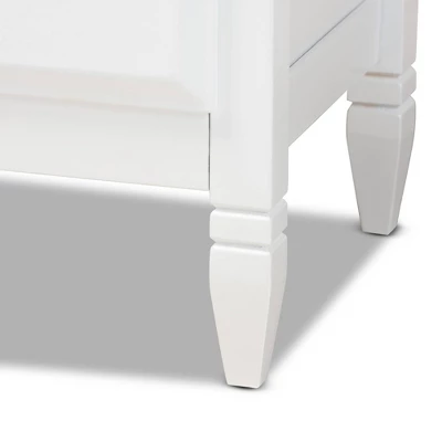6 Drawer Naomi Wood Bedroom Dresser White/Gold - Baxton Studio 7 6 Drawer Naomi Wood Bedroom Dresser White/Gold - Baxton Studio - Image 5