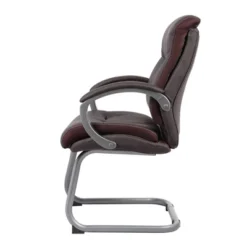 Double Plush Executive Guest Chair Bomber Brown - Boss Office Products