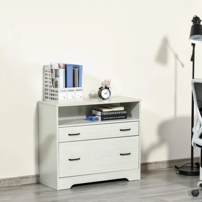 Vinsetto Lateral File Cabinet With Shelf, Office Storage Cabinet With 2 Drawers, Fits Letter Sized Papers, Gray 3 Vinsetto Lateral File Cabinet With Shelf, Office Storage Cabinet With 2 Drawers, Fits Letter Sized Papers, Gray