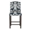 Alex Camel Back Counter Height Barstool In Velvet - Skyline Furniture