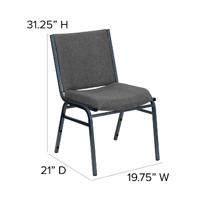Flash Furniture HERCULES Series Heavy Duty Gray Fabric Stack Chair 4 Flash Furniture HERCULES Series Heavy Duty Gray Fabric Stack Chair - Image 2