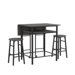 RealRooms Jace Kitchen 3 Piece Pub Set With Drop Leaf And 2 Counter Height Stools -Furniture Hotsale Shop GUEST dcbad339 e4d6 48c9 a19a c3eb1f95c330