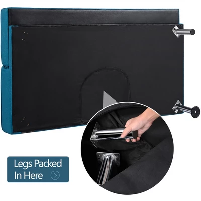 Yaheetech Modern Fabric Convertible Futon Sofa Bed With USB Ports 8 Yaheetech Modern Fabric Convertible Futon Sofa Bed With USB Ports - Image 6