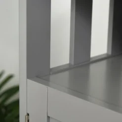 HOMCOM Kitchen Sideboard, Buffet Cabinet, Wooden Storage Console Table With 2-Level Cabinet And Open Shelf, Gray -Furniture Hotsale Shop GUEST ddc0a962 5e2e 45d8 afa9 a6a8fdcbd5ea