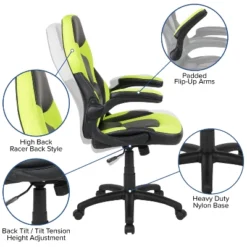 Flash Furniture Gaming Desk And Racing Chair Set With Cup Holder, Headphone Hook & 2 Wire Management Holes -Furniture Hotsale Shop GUEST ddf3f9a2 09b8 481b a131 406eebbd0728