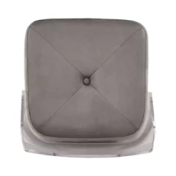 Set Of 2 24" Svana Chrome Finish Velvet Swivel Counter Height Barstools Gray - Inspire Q -Furniture Hotsale Shop GUEST de628940 7c55 415c bb36 3f95c8546fec