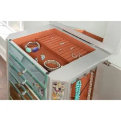 Aislin Jewelry Armoire Mirror/Silver - Powell Company 25 Aislin Jewelry Armoire Mirror/Silver - Powell Company -Furniture Hotsale Shop GUEST df221d86 0ec5 423d b321 22c898bab998