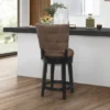 26" Kaede Wood And Upholstered Swivel Counter Height Barstool Black/Chestnut - Hillsdale Furniture -Furniture Hotsale Shop GUEST df8c9d6e b44d 44b3 976c 3873bb91d90f