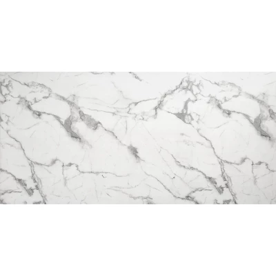 Modern Rectangular Faux Marble Dining Table - Stone, Brushed Stainless Steel - ZM Home 6 Modern Rectangular Faux Marble Dining Table - Stone, Brushed Stainless Steel - ZM Home - Image 4