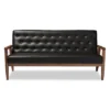 Sorrento Mid-Century Retro Modern Faux Leather Upholstered Wooden 3 Seater Sofa - Baxton Studio -Furniture Hotsale Shop GUEST e33aa3cd 417e 4f8e 93c1 69b091c02d57