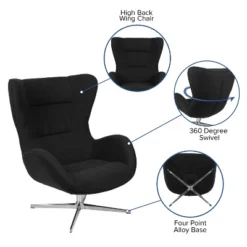 Merrick Lane Ergonomic High-Back Lounge Chair 360° Swivel Accent Chair Side Chair With 4 Star Alloy Base 28 Merrick Lane Ergonomic High-Back Lounge Chair 360° Swivel Accent Chair Side Chair With 4 Star Alloy Base -Furniture Hotsale Shop GUEST e35747ec 4b15 40b5 8554 7b68332f5076