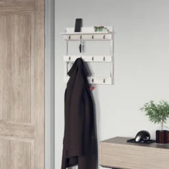 Emma And Oliver Wall Mounted Mug Rack With 12 Coffee Cup Hangers And Built-In Shelf For Coffee, Sugar & More 17 Emma And Oliver Wall Mounted Mug Rack With 12 Coffee Cup Hangers And Built-In Shelf For Coffee, Sugar & More -Furniture Hotsale Shop GUEST e3d76a06 2127 4e4e 8d8a 526a76358ac3