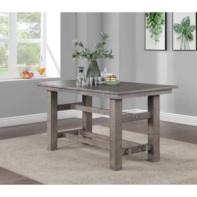 Keystone Counter Height Dining Table With Brown Undertone Gray - Treasure Trove Accents 4 Keystone Counter Height Dining Table With Brown Undertone Gray - Treasure Trove Accents - Image 2