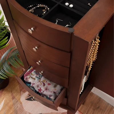 Francesca Jewelry Armoire Merlot Brown - Powell Company 15 Francesca Jewelry Armoire Merlot Brown - Powell Company - Image 13