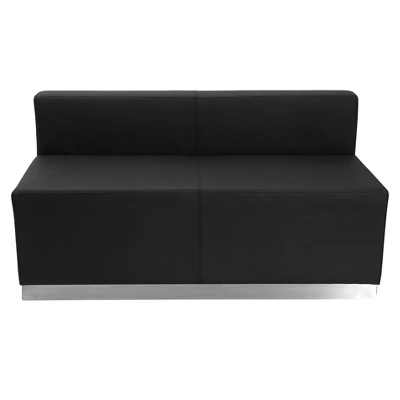 Emma And Oliver Modular Reception Loveseat With Brushed Stainless Steel Base 7 Emma And Oliver Modular Reception Loveseat With Brushed Stainless Steel Base - Image 5
