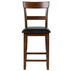 Tangkula Set Of 4 Bar Stools Vintage Wooden Dining Chair For Kitchen, Bistro Brown&Black -Furniture Hotsale Shop GUEST e8c61d64 3914 496a 9892 8c99e12bc608