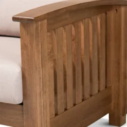 Charlotte Fabric Upholstered Wood 2 Seater Loveseat Taupe/Brown - Baxton Studio -Furniture Hotsale Shop GUEST e8e31020 98c0 4b0e 9002 5bfdb0e4ab04