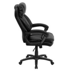 Flash Furniture Iris High Back Black LeatherSoft Executive Swivel Ergonomic Office Chair With Plush Headrest, Extensive Padding And Arms -Furniture Hotsale Shop GUEST e93eba96 f7a5 44cc 99ed 496f3cd3673d