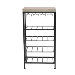 Industrial Metal Rectangle Wine Rack Black - Olivia & May 28 Industrial Metal Rectangle Wine Rack Black - Olivia & May -Furniture Hotsale Shop GUEST e9609636 82c1 4542 a321 ecdf4a9f926c