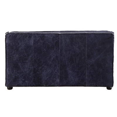 52" Birdie Sofa With Top Grain Leather Vintage Blue - Acme Furniture 6 52" Birdie Sofa With Top Grain Leather Vintage Blue - Acme Furniture - Image 4