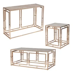 Glenshippe Faux Marble Console Table Champagne - Aiden Lane -Furniture Hotsale Shop GUEST eaed7a6f 7b29 42d5 aa9d da92f98464ca