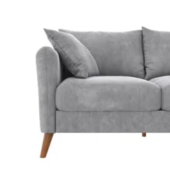 Magnolia 2 Seater Loveseat Sofa With Pillows Pocket Coil Seating Light Gray Velvet - Novogratz -Furniture Hotsale Shop GUEST ed85fe54 fdf3 48bf a0a0 81c86b7cdf85
