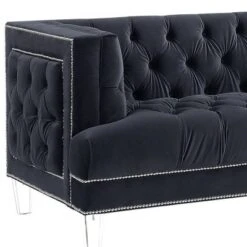 64" Ansario Sofa Charcoal Velvet - Acme Furniture -Furniture Hotsale Shop GUEST ef547757 3d00 4d03 b6da 1d78b86d4247