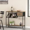 Boster Boho Industrial 8 Bottle Wine Rack Console Table With Storage Natural/Black - Christopher Knight Home -Furniture Hotsale Shop GUEST ef9979cc d454 4574 89c4 9598e8cdcafb