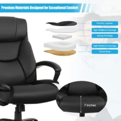 Costway Big & Tall 500lb Massage Office Chair E Xecutive PU Leather Computer Desk Chair -Furniture Hotsale Shop GUEST f0e5d007 8ded 4a4f 9a48 493ad4db6ddc