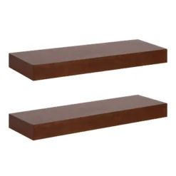 2pc 24" Havlock Wood Shelf Set - Kate & Laurel All Things Decor -Furniture Hotsale Shop GUEST f187d120 ca58 43da a276 939272884cf2