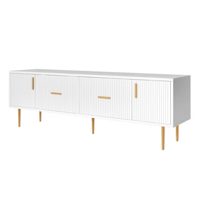 Modern TV Stand For TVs Up To 75'' With 5 Champagne Legs-ModernLuxe 6 Modern TV Stand For TVs Up To 75'' With 5 Champagne Legs-ModernLuxe - Image 4