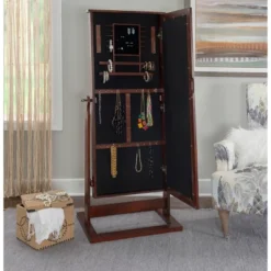 Chiara Cheval Mirror/Jewelry Wardrobe Walnut - Powell Company 20 Chiara Cheval Mirror/Jewelry Wardrobe Walnut - Powell Company -Furniture Hotsale Shop GUEST f303dd2e 82cc 444c 8cea 8432946c2733