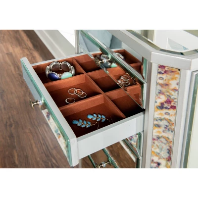 Aislin Jewelry Armoire Mirror/Silver - Powell Company 14 Aislin Jewelry Armoire Mirror/Silver - Powell Company - Image 12