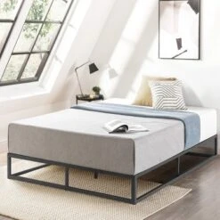 10" Modernista Metal Platform Bed Frame Black - Mellow -Furniture Hotsale Shop GUEST f36043f2 7ed6 4a52 ba63 263dde641a6b