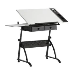 Core Drawing Table And Stool Set Charcoal Black/White - Studio Designs -Furniture Hotsale Shop GUEST f37d9eed 7426 472b 85bb 1de8cf89b3a5