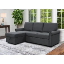 Clara Storage Sofa Bed Reversible Sectional - Abbyson Living