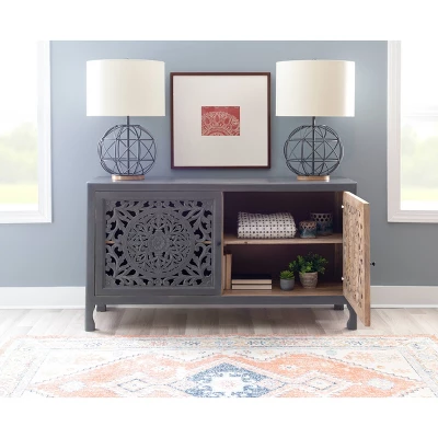 Heady 2 Door Carved Cabinet - Powell Company 12 Heady 2 Door Carved Cabinet - Powell Company - Image 10