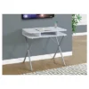 White Top Computer Desk - Silver Metal - EveryRoom -Furniture Hotsale Shop GUEST f55a9a9a 58a8 40a0 a148 de67efaa0f8a