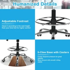 Costway Mesh Drafting Chair Mid Back Office Chair Adjustable Height Flip-Up Arm Black -Furniture Hotsale Shop GUEST f5afe8c0 1ad0 4245 85f7 30533398f0d4