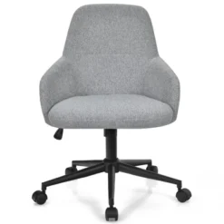Costway Linen Accent Office Chair Adjustable Rolling Swivel Task Chair W/Armrest 17 Costway Linen Accent Office Chair Adjustable Rolling Swivel Task Chair W/Armrest -Furniture Hotsale Shop GUEST f62349f3 73a5 4e95 b23a b6b486787242