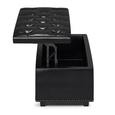 Rectangular Springfield Lift Top Storage Ottoman - WyndenHall 5 Rectangular Springfield Lift Top Storage Ottoman - WyndenHall - Image 3