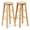 PJ Wood Classic Round Seat 29" Tall Kitchen Counter Stools For Homes, Dining Spaces, And Bars With Backless Seats & 4 Square Legs, Natural (Set Of 6) 1 PJ Wood Classic Round Seat 29" Tall Kitchen Counter Stools For Homes, Dining Spaces, And Bars With Backless Seats & 4 Square Legs, Natural (Set Of 6) -Furniture Hotsale Shop GUEST f70b4642 281e 4cb6 b12b 28d9f36e12c2