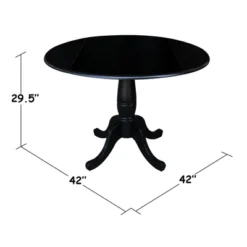 Davidson Round Dual Drop Leaf Pedestal Table Black - International Concepts 19 Davidson Round Dual Drop Leaf Pedestal Table Black - International Concepts -Furniture Hotsale Shop GUEST f76cc174 2011 4dae 8b6f 23e8c9b4c669