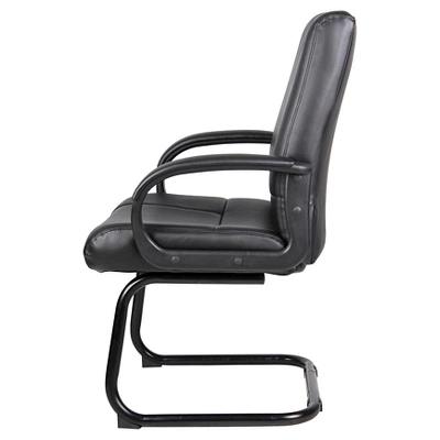 Caressoft Mid Back Guest Chair Black - Boss Office Products 4 Caressoft Mid Back Guest Chair Black - Boss Office Products - Image 2