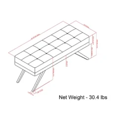 48" Keenan Mid Century Ottoman Bench Faux Air Leather - Wyndenhall 15 48" Keenan Mid Century Ottoman Bench Faux Air Leather - Wyndenhall -Furniture Hotsale Shop GUEST f7de99e4 b8e2 4df8 9d76 766d1ac99238
