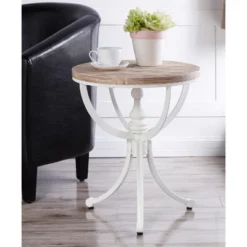 Quail Farm Metal And Wood Side Table White - StyleCraft 5 Quail Farm Metal And Wood Side Table White - StyleCraft -Furniture Hotsale Shop GUEST f7f34480 755f 4c68 b83e a380eeb556e3