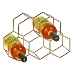MDesign Honeycomb 5 Bottle Wine Rack For Kitchen Counter Or Fridge 17 MDesign Honeycomb 5 Bottle Wine Rack For Kitchen Counter Or Fridge -Furniture Hotsale Shop GUEST f8e2f234 a96c 45b5 b059 2b74a19b97fe